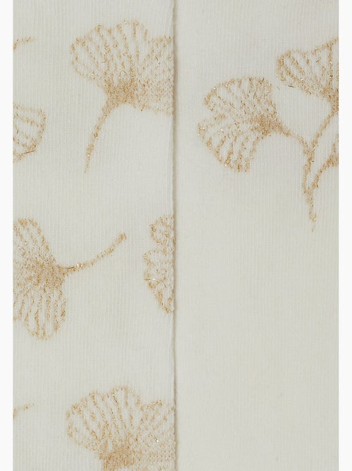 Lot de 2 paires de chaussettes brodées fil brillant - damart - Kiabi