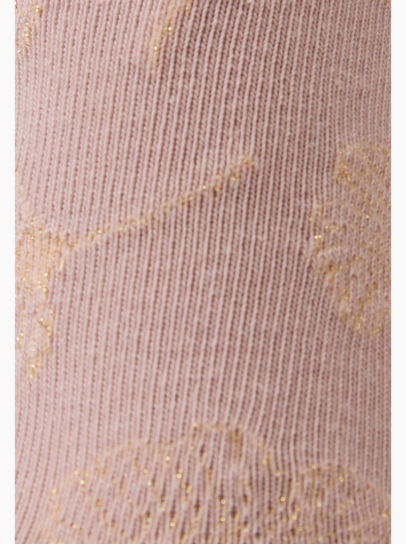 Lot de 2 paires de chaussettes brodées fil brillant - damart Rose - Kiabi