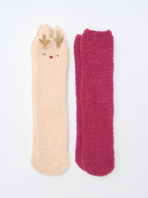 Lot de 2 paires de chaussettes chaudes - Kiabi