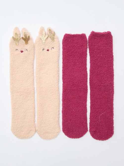 Lot de 2 paires de chaussettes chaudes - Kiabi