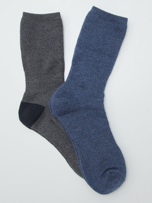 Lot de 2 paires de chaussettes chaudes - Kiabi