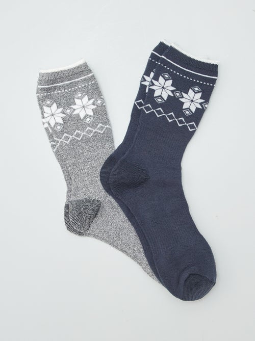 Lot de 2 paires de chaussettes chaudes - Kiabi