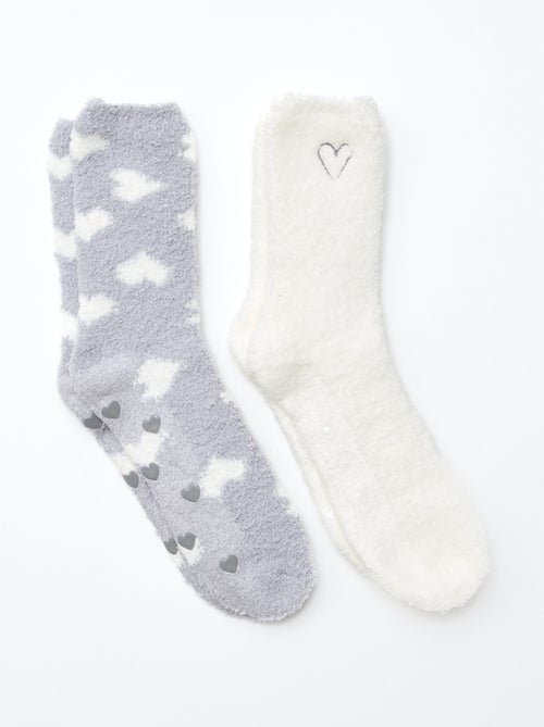 Lot de 2 paires de chaussettes chaudes - Kiabi
