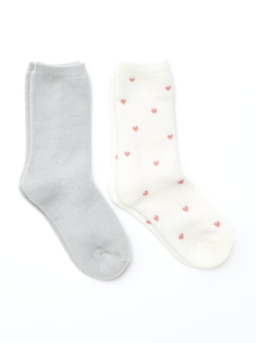 Lot de 2 paires de chaussettes chaudes - Kiabi