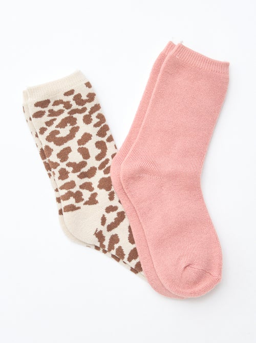 Lot de 2 paires de chaussettes chaudes - Kiabi