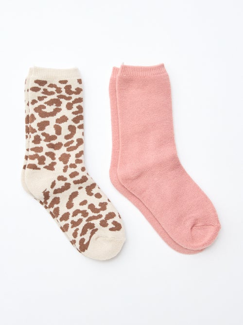 Lot de 2 paires de chaussettes chaudes - Kiabi