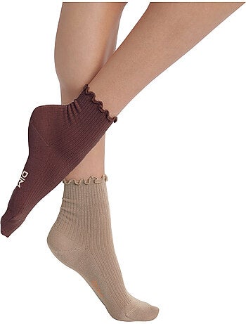 Lot de 2 paires de Chaussettes coton Modal