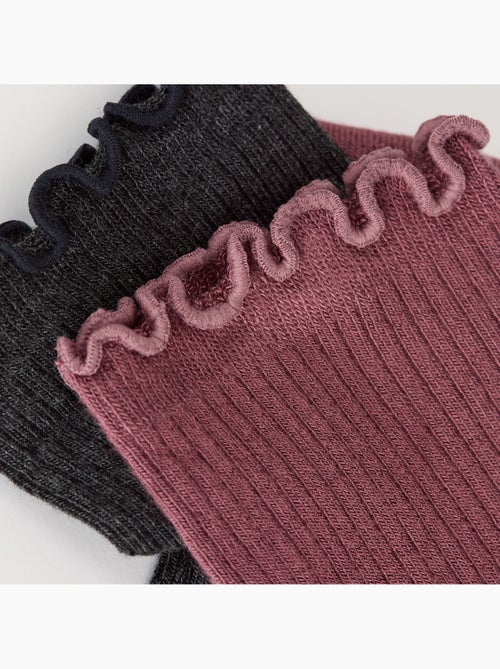 Lot de 2 paires de Chaussettes coton Modal - Kiabi Lot de 2 paires de Chaussettes coton Modal - Kiabi