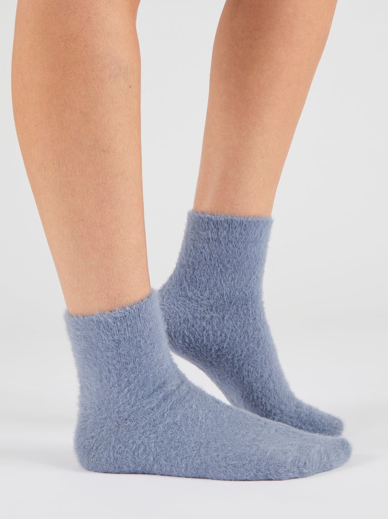 Lot de 2 paires de chaussettes de lit Thermolactyl - Damart Gris - Kiabi