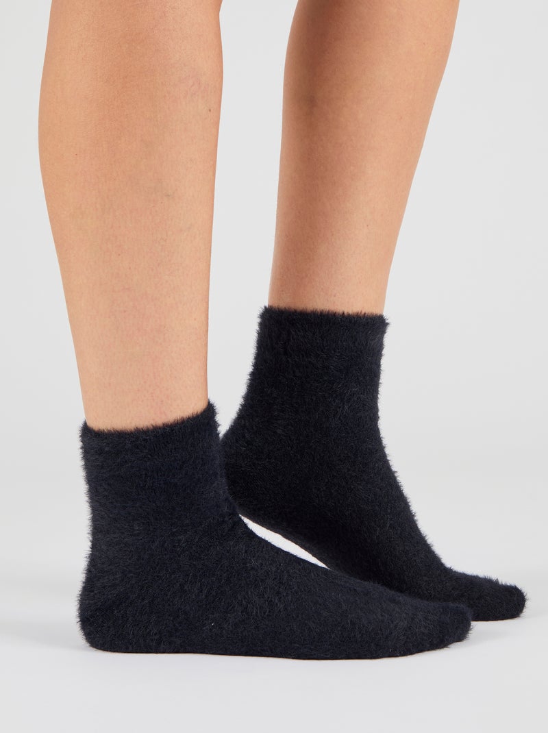 Lot de 2 paires de chaussettes de lit Thermolactyl - Damart Noir - Kiabi