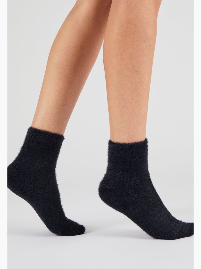 Lot de 2 paires de chaussettes de lit Thermolactyl - Damart Noir - Kiabi