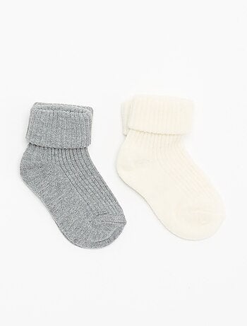 Lot de 2 paires de chaussettes de naissance