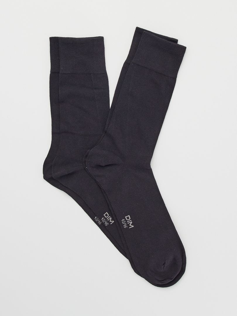 Lot de 2 paires de chaussettes 'DIM' Noir - Kiabi