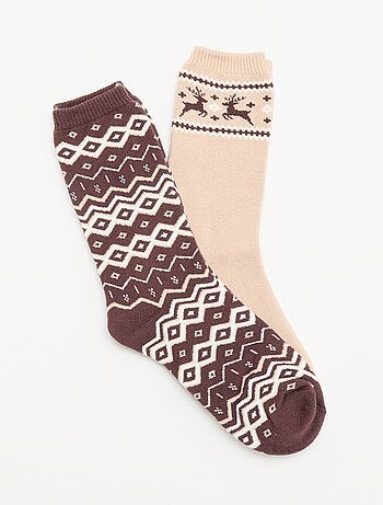 Lot de 2 paires de chaussettes doublées