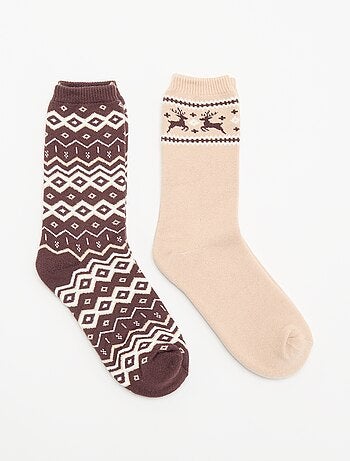 Lot de 2 paires de chaussettes doublées