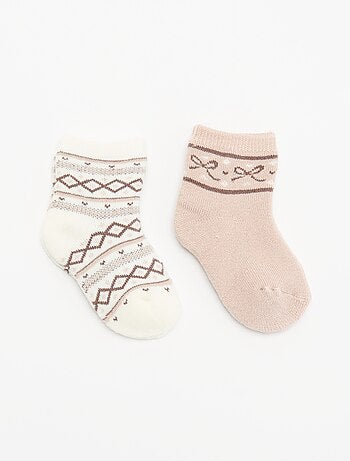 Lot de 2 paires de chaussettes doublées
