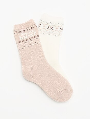 Lot de 2 paires de chaussettes doublées