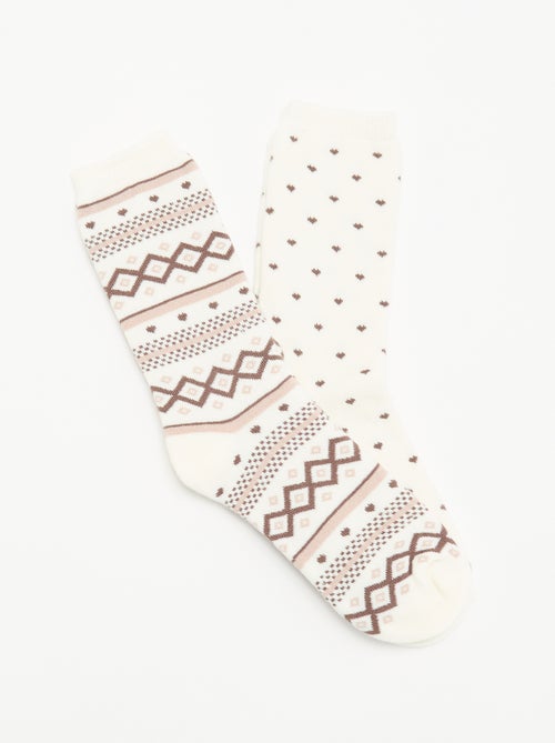 Lot de 2 paires de chaussettes doublées - Kiabi Lot de 2 paires de chaussettes doublées - Kiabi