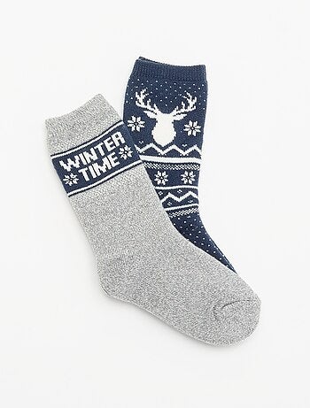 Lot de 2 paires de chaussettes doublées