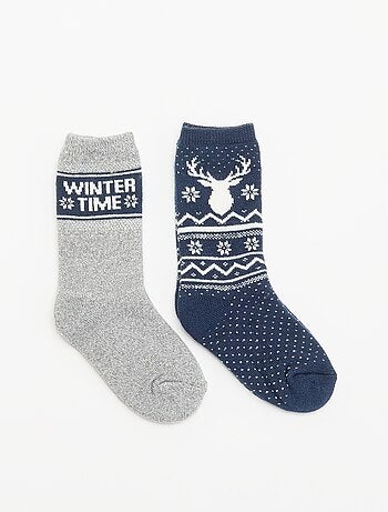 Lot de 2 paires de chaussettes doublées