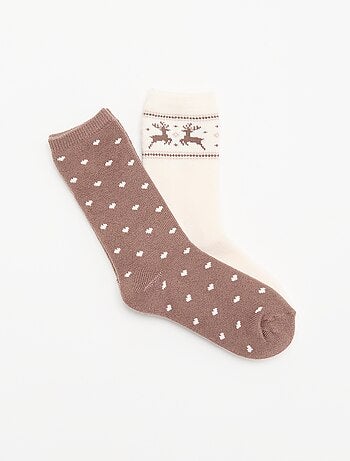 Lot de 2 paires de chaussettes doublées