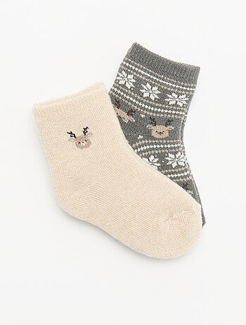 Lot de 2 paires de chaussettes doublées