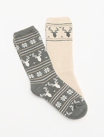Lot de 2 paires de chaussettes doublées