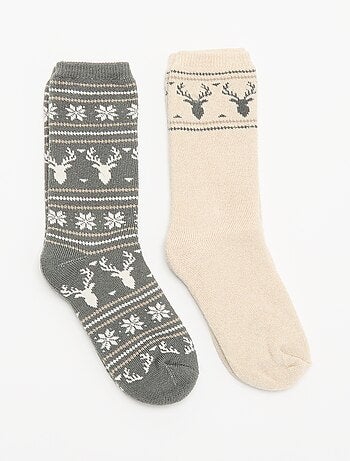 Lot de 2 paires de chaussettes doublées