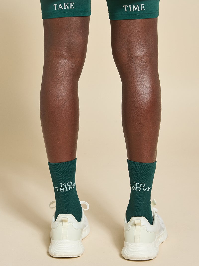 Lot de 2 paires de chaussettes (ekstract) compressives animées Vert - Kiabi