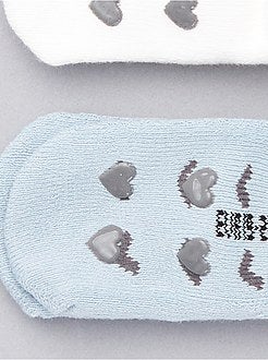 Lot de 2 paires de chaussettes en coton bio - Kiabi