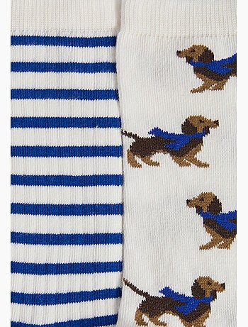 Lot de 2 paires de chaussettes fantaisie - Damart
