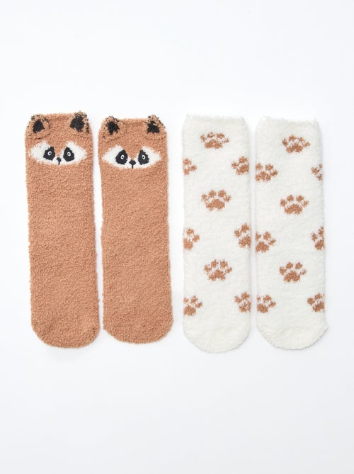 Lot de 2 paires de chaussettes fantaisie - Kiabi