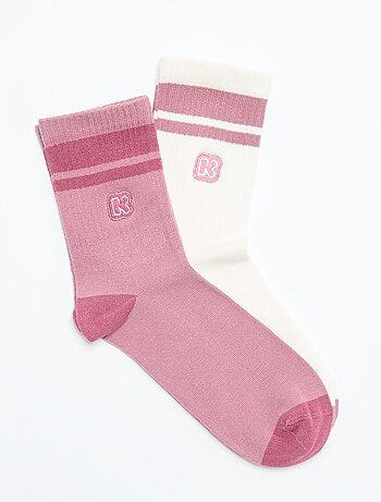 Lot de 2 paires de chaussettes femme - Kiabi