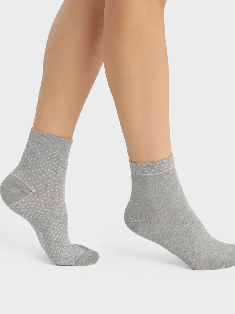 Lot de 2 paires de chaussettes Good Fancy Gris chiné - Kiabi