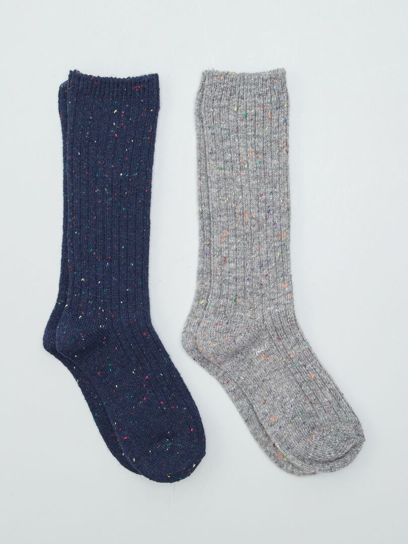 Socquettes invisibles en coton - Gris - Kiabi - 12.95€