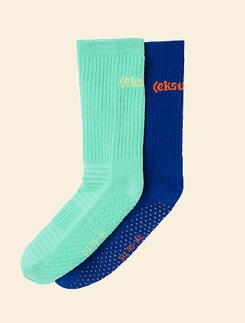 Lot de 2 paires de chaussettes hautes anti-dérapantes - (ekstract)