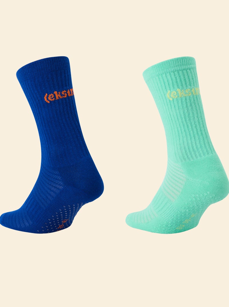 Lot de 2 paires de chaussettes hautes anti-dérapantes - (ekstract) Vert - Kiabi
