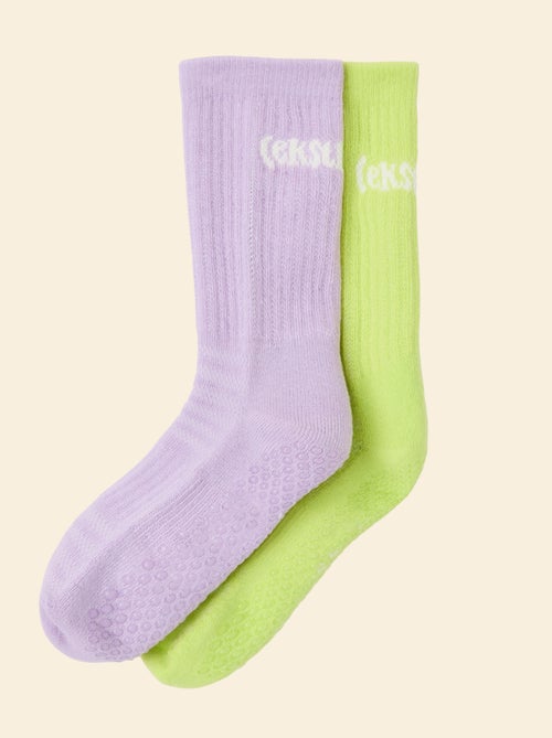 Lot de 2 paires de chaussettes hautes anti-dérapantes - (ekstract) - Kiabi