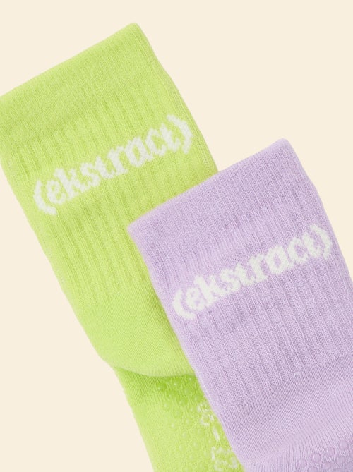 Lot de 2 paires de chaussettes hautes anti-dérapantes - (ekstract) - Kiabi