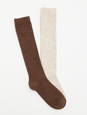 Lot de 2 paires de chaussettes hautes