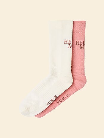 Lot de 2 paires de chaussettes hautes (ekstract) compressives unie