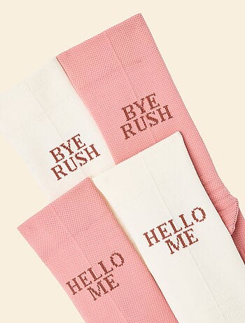 Lot de 2 paires de chaussettes hautes (ekstract) compressives unie