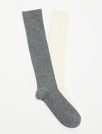 Lot de 2 paires de chaussettes hautes