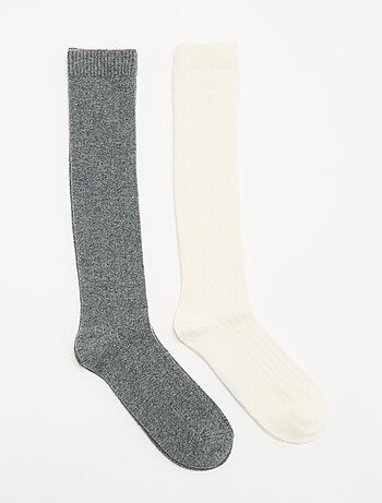 Lot de 2 paires de chaussettes hautes