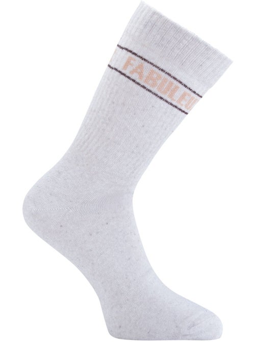 Lot de 2 paires de chaussettes homme type tennis Fabuleux/Beau Gosse Twinday - Kiabi