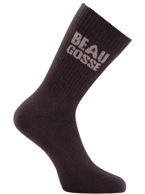 Lot de 2 paires de chaussettes homme type tennis Fabuleux/Beau Gosse Twinday - Kiabi