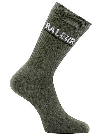 Lot de 2 Paires de chaussettes homme type tennis Gde Gueule et Râleur Twinday