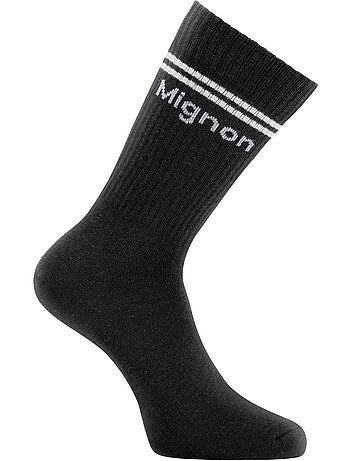 Lot de 2 Paires de chaussettes homme type tennis Mignon et Parfait Twinday
