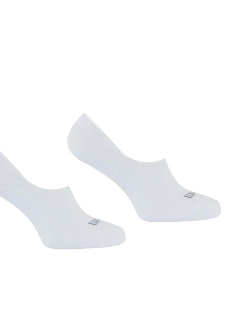 LOT DE 2 PAIRES DE CHAUSSETTES INVISIBLES WILSON BLANC Blanc - Kiabi