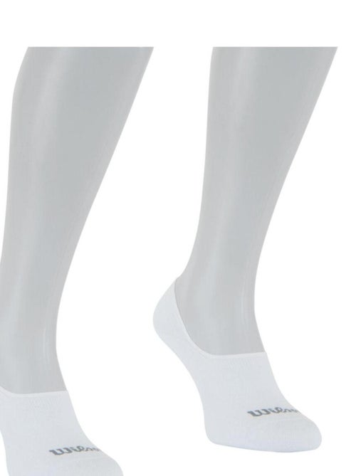 LOT DE 2 PAIRES DE CHAUSSETTES INVISIBLES WILSON BLANC - Kiabi